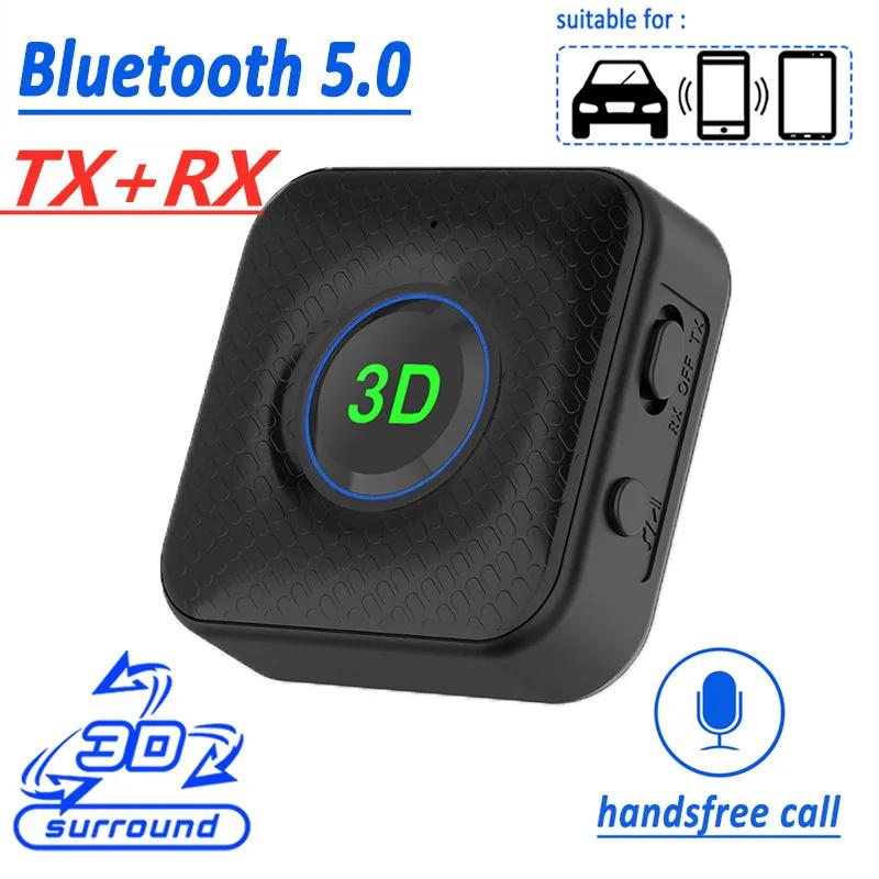 2-in-1 Bluetooth Adapter Transmitter Receiver Bluetooth AUX 3D Stereo Wireless 3.5mm Adapter Dongle for TV PC Car Au
